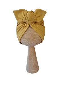 TURBAN MOTYLEK Musztardowy