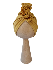 TURBAN FALBANKA Musztardowy
