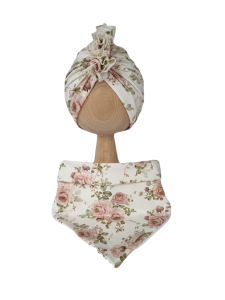 KOMPLET TURBAN FALBANKA POJEDYNCZY I CHUSTA Jaskry Biel