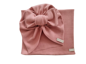 KOMPLET PRĄŻEK TURBAN BIG BOW I KOMIN Antyczny Róż