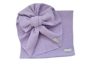KOMPLET PRĄŻEK TURBAN BIG BOW I KOMIN Lilia