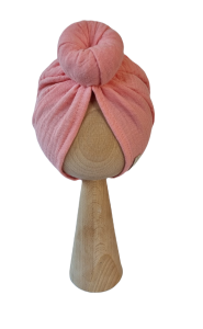 TURBAN MUŚLINOWY Donut Koral 