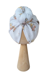 TURBAN MUŚLINOWY Donut Letnie Kwiaty