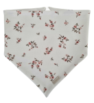 CHUSTA Różyczki na bawełnie Biel