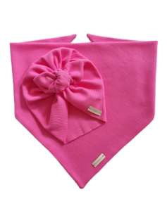 KOMPLET PRĄŻEK TURBAN MOTYLEK I CHUSTA Amarant