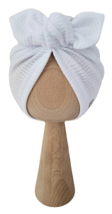 TURBAN MOTYLEK Ażurek Biel