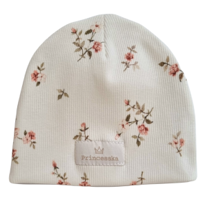 CZAPKA PRĄŻEK Drobne Różyczki Biel 