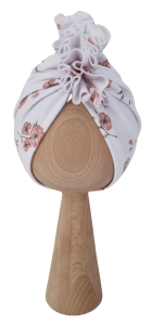 TURBAN FALBANKA Czerwone kwiatki