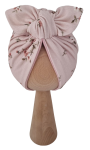 TURBAN MOTYLEK PODWÓJNY Różyczki na bawełnie Róż