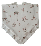 CHUSTA Z FALBANKĄ PRĄŻEK Drobne Różyczki Biel