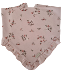 CHUSTA Z FALBANKĄ Różyczki na bawełnie Róż