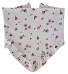 CHUSTA Z FALBANKĄ Fiołki na Bieli