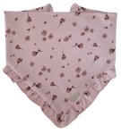 CHUSTA Z FALBANKĄ Fiołki na Różu