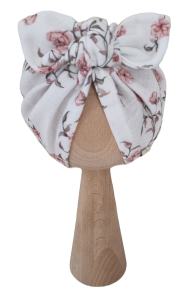 TURBAN MUŚLINOWY MOTYLEK Zaplątane Kwiatki