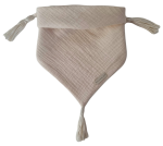 CHUSTA Muślinowa Jasny Beż Z CHWOSTAMI Ecru 