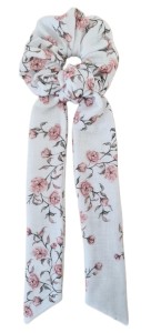 MUŚLINOWA GUMKA FROTKA ZE WSTĄŻKĄ Zaplątane Kwiatki