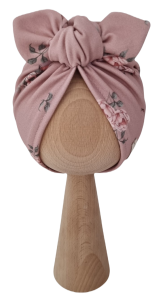 TURBAN MOTYLEK Sepia Flowers Pustynny Róż 