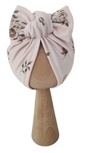 TURBAN SUPEŁEK Sepia Flowers Beż