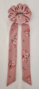 GUMKA SCRUNCHIE Sepia Flowers Pustynny Róż