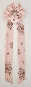 GUMKA SCRUNCHIE Sepia Flowers Beż