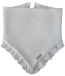 ELEGANCKA CHUSTA SWETERKOWA Z FALBANKĄ Ecru