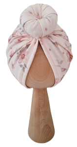 TURBAN POJEDYNCZY DONUT Magnolie na Różu