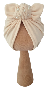 TURBAN Z KORALIKAMI Biszkopt