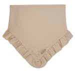 CHUSTA Z FALBANKĄ I KORALIKAMI Biszkopt