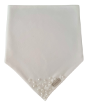 CHUSTA Z KORALIKAMI Śmietankowa Biel