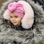 WELUROWY TURBAN DONUT Jasny Róż