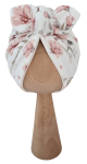 TURBAN MOTYLEK PODWÓJNY Magnolie na Bieli