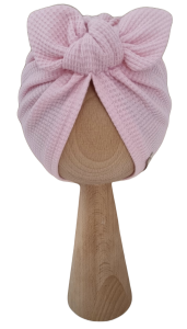 TURBAN MOTYLEK WAFELEK Jasny Róż 