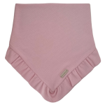 CHUSTA Z FALBANKĄ Wafelek Jasny Róż
