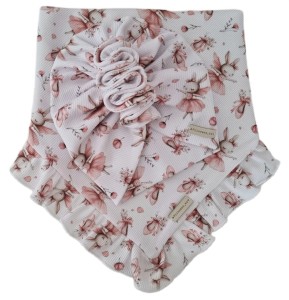 KOMPLET TURBAN PODWÓJNY PRĄŻEK Z OZDOBNĄ FALBANKĄ I CHUSTA Z FALBANKĄ Baletnice