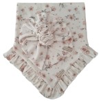 KOMPLET TURBAN PODWÓJNY PRĄŻEK Z OZDOBNĄ FALBANKĄ I CHUSTA Z FALBANKĄ Magnolie na Bieli