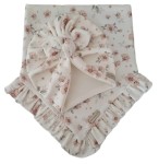 KOMPLET PRĄŻEK TURBAN PODWÓJNY MOTYLEK Magnolie na Bieli i Śmietankowa Biel  I CHUSTA Z FALBANKĄ Magnolie na Bieli