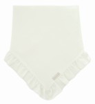 CHUSTA Z FALBANKĄ Śmietankowa Biel