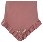 CHUSTA Z FALBANKĄ I KORALIKAMI Pudrowy Róż