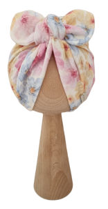 TURBAN MUŚLINOWY MOTYLEK Akwarelowe Kwiaty