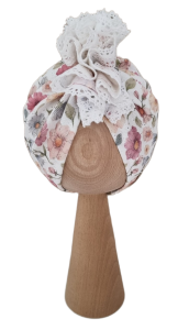 TURBAN AŻUREK FALBANKA Z KORONKĄ Letnia Łąka