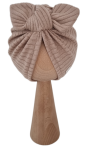 TURBAN MOTYLEK sweterek prążek Ciemny Beż