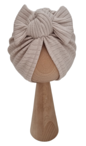 TURBAN SUPEŁEK sweterek prążek Jasny Beż