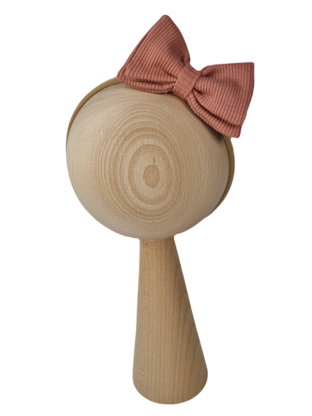 Opaska SMALL BOW Antyczny Róż.png