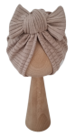 TURBAN SUPEŁEK sweterek prążek Ciemny Beż