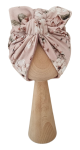 TURBAN MOTYLEK PODWÓJNY Vintage Flowers Róż