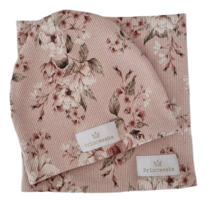 KOMPLET PRINCESSKA CZAPKA I KOMIN Vintage Flowers Róż