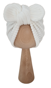 VELVET PRĄŻEK TURBAN SPLOTKA Ecru