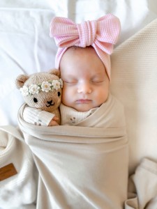 OPASKA KOKARDA WAFELEK Jasny Róż