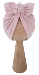 TURBAN Z KORALIKAMI Jasny Róż