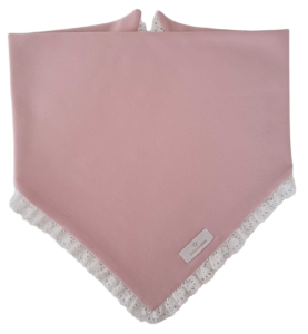 CHUSTA Z KORONKĄ Jasny Róż